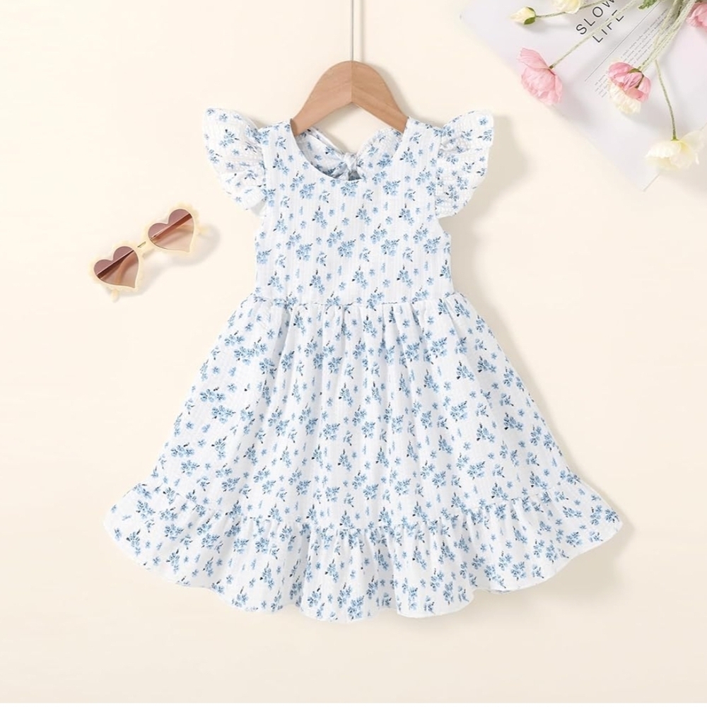 Toddler Girl Summer Dress Outfits Backless Bow Family Photo Sundress 2-3T